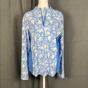 Blue and White Women's Sun Protection